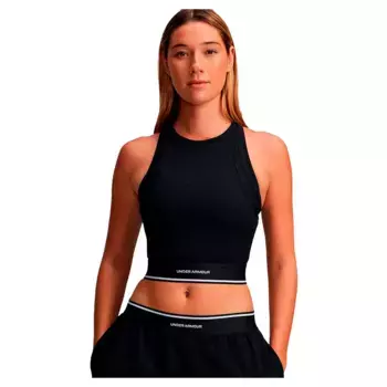 Футболка без рукавов спортивная Under Armour Meridian Rib Branded, черный