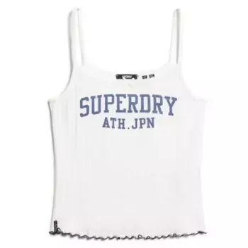 Футболка без рукавов Superdry Ath Ess Graphic Pointele, белый