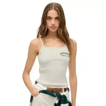Футболка без рукавов Superdry Ath Ess Graphic, бежевый