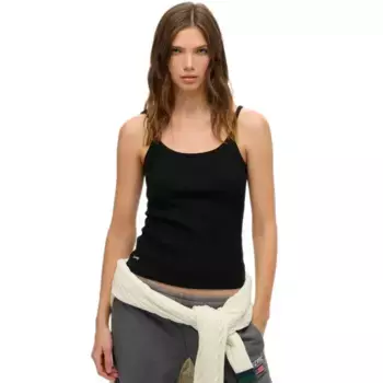 Футболка без рукавов Superdry Athletic Essential Sccop, черный