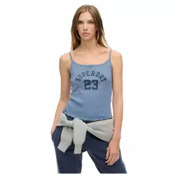 Футболка без рукавов Superdry Athletic Graphic Pointele Cami, синий