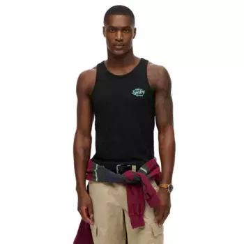 Футболка без рукавов Superdry Contrast Script, черный