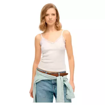Футболка без рукавов Superdry Essential Lace Trim, белый