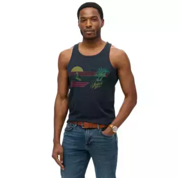 Футболка без рукавов Superdry Outdoor Stripe, синий