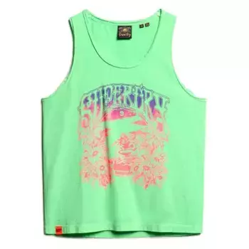 Футболка без рукавов Superdry Psych Surf Graphic Racer, зеленый