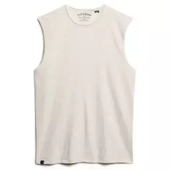 Футболка без рукавов Superdry Raw Edge Slub, бежевый