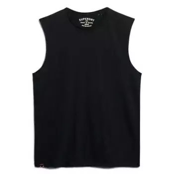 Футболка без рукавов Superdry Raw Edge Slub, черный