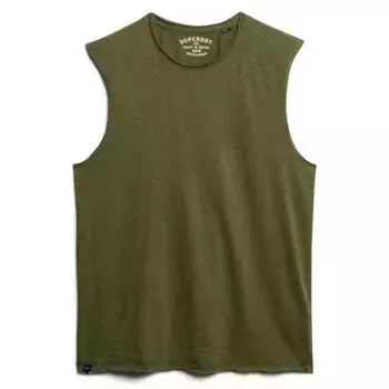 Футболка без рукавов Superdry Raw Edge Slub, зеленый
