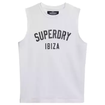 Футболка без рукавов Superdry Sport Luxe Fitted, белый
