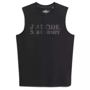 Футболка без рукавов Superdry Sport Luxe Fitted, черный