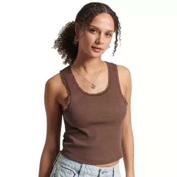 Футболка без рукавов Superdry Vintage Lace Trim, красный