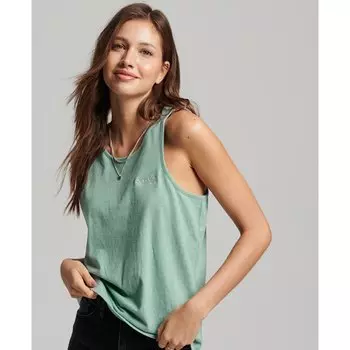 Футболка без рукавов Superdry Vintage Logo, зеленый