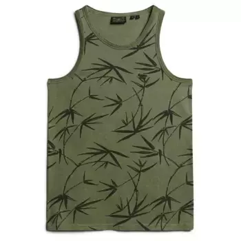 Футболка без рукавов Superdry Vintage Overdye Printed, зеленый