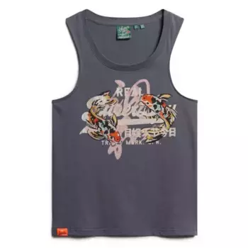 Футболка без рукавов Superdry Vl Tokyo Scoop, серый