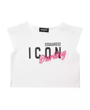 Футболка без рукавов свободного кроя с логотипом darling Dsquared2, белый