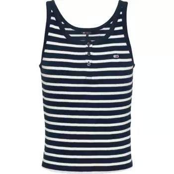 Футболка без рукавов Tommy Jeans Button, синий