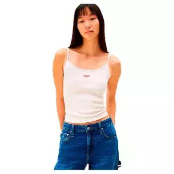 Футболка без рукавов Tommy Jeans Script Strappy, белый