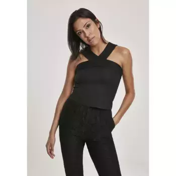 Футболка без рукавов Urban Classics Basic Crop, черный
