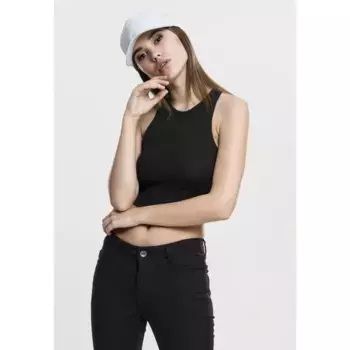 Футболка без рукавов Urban Classics Rib Crop Top, черный