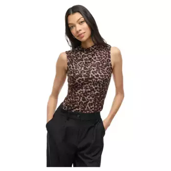 Футболка без рукавов Vila Leoa, коричневый