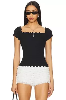 Футболка без швов "Pucker Up" от Free People, black