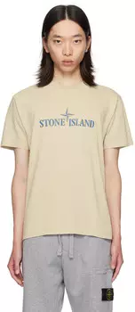Футболка бежевая Institutional Three Stone Island