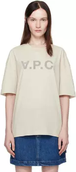 Футболка бежевого цвета большого размера Grand 'VPC' A.P.C.