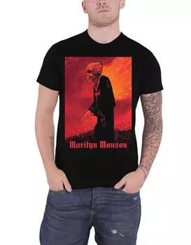 Футболка Безумного Монаха Marilyn Manson, черный