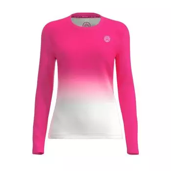 Футболка BIDI BADU Crew Gradiant Junior Longsleeve neon green, white, розовый