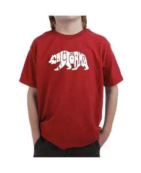 Футболка Big Boy's Word Art — Калифорнийский медведь LA Pop Art