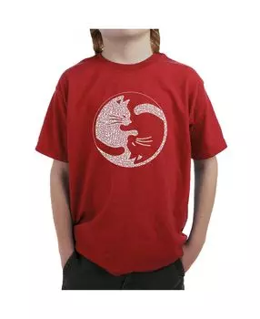 Футболка Big Boy's Word Art - Кот Инь Ян LA Pop Art