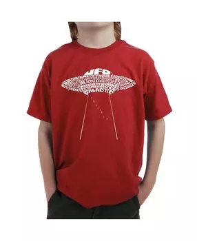 Футболка Big Boy's Word Art - Летающая тарелка НЛО LA Pop Art