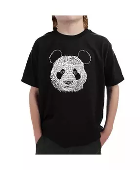 Футболка Big Boy's Word Art - Панда La Pop Art, черный