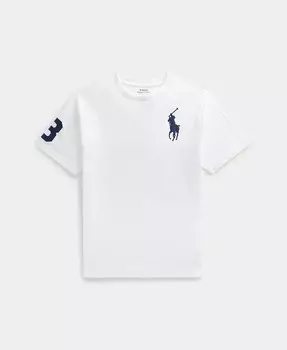 Футболка Big Boys Big Pony из хлопкового джерси Polo Ralph Lauren, белый