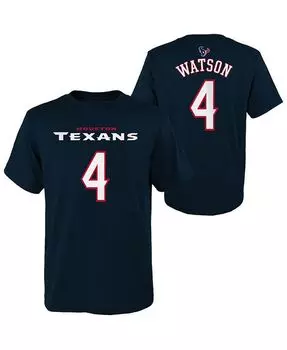 Футболка Big Boys DeShaun Watson Houston Texans Mainliner Player Outerstuff, синий