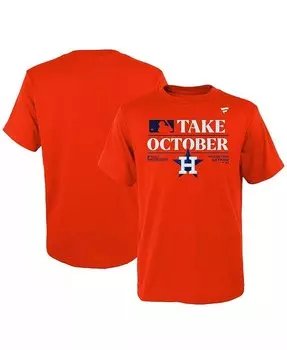 Футболка Big Boys Orange Houston Astros после сезона 2023 в раздевалке Fanatics, оранжевый