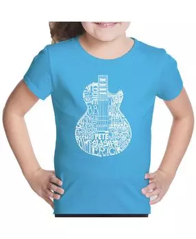 Футболка Big Girl's Word Art - Голова рок-гитары LA Pop Art