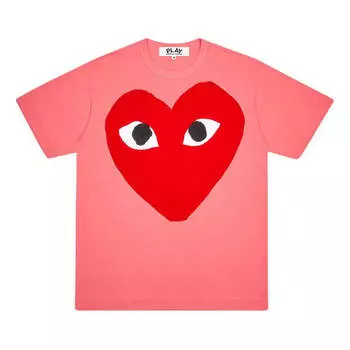 Футболка big heart t-shirt 'pink' Comme Des Garcons Play, розовый