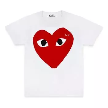 Футболка big heart t-shirt 'white' Comme Des Garcons Play, белый