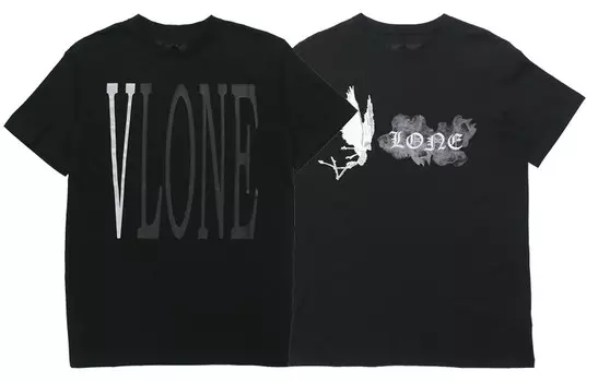 Футболка Big Logo Series унисекс, комплект из 2 шт., черная Vlone, черный