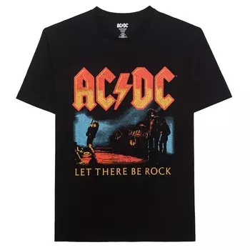 Футболка Big & Tall AC/DC Let There Be Rock с круглым вырезом и рисунком Licensed Character, черный