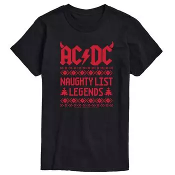 Футболка Big & Tall ACDC Naughty List Licensed Character