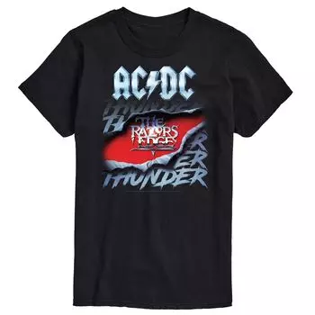 Футболка Big & Tall ACDC Thunder с повторяющимся узором Licensed Character