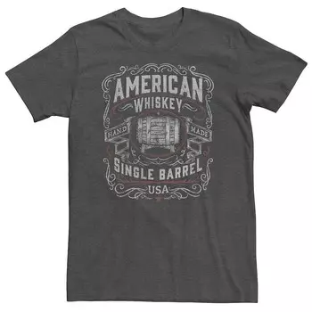 Футболка Big & Tall Americana American Whisky Single Barrel Licensed Character, цвет Charcoal Heather