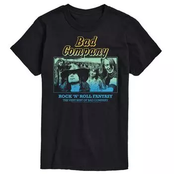 Футболка Big & Tall Bad Company в стиле рок-н-ролл Licensed Character, черный