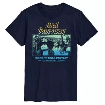 Футболка Big & Tall Bad Company в стиле рок-н-ролл Licensed Character, синий