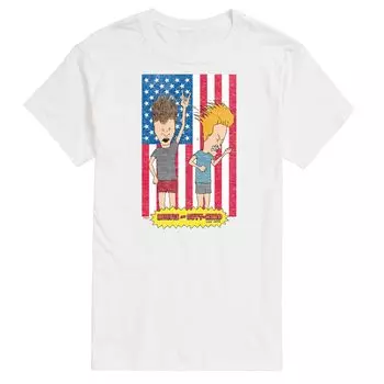 Футболка Big & Tall Beavis & Butthead Americana Licensed Character, белый