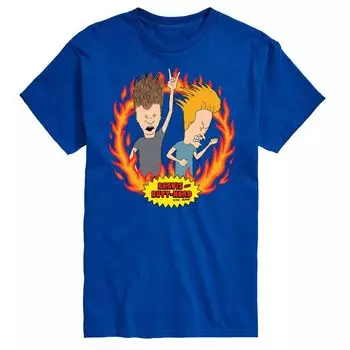 Футболка Big & Tall Beavis & Butthead Rock Flames License