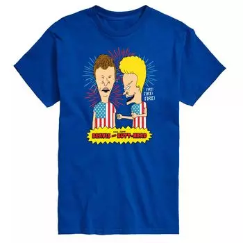 Футболка Big & Tall Beavis & Butthead USA Firework Licensed Character