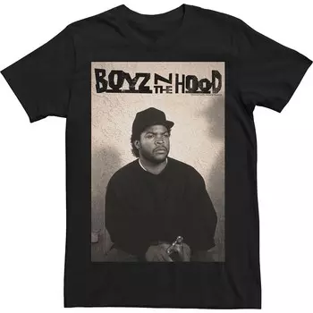 Футболка Big & Tall Boyz In The Hood Cube Thought Photo, настоящая футболка Licensed Character, черный
